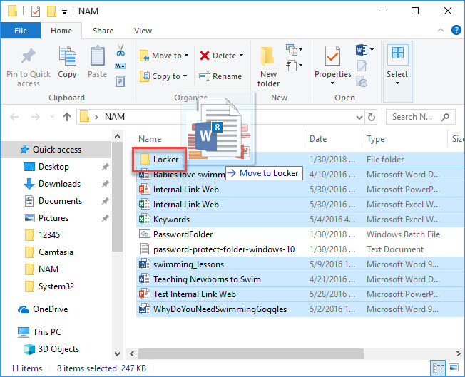 Password Protect Folders Windows 10