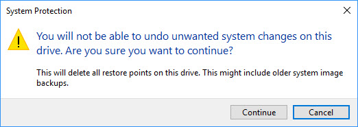 You will not be able to undo unwanted system changes on this drive