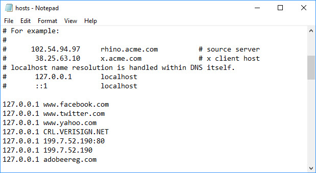 Block Websites On Chrome From Host File