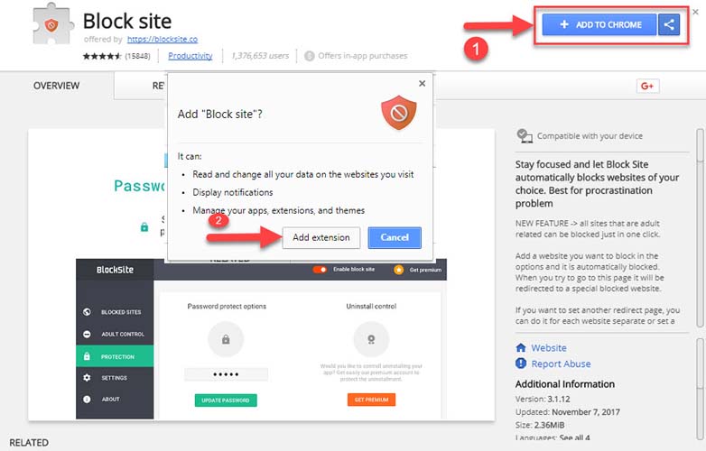 how to block a website in google chrome using Block Site