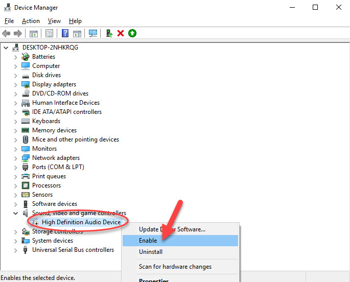 how to install audio device windows 10