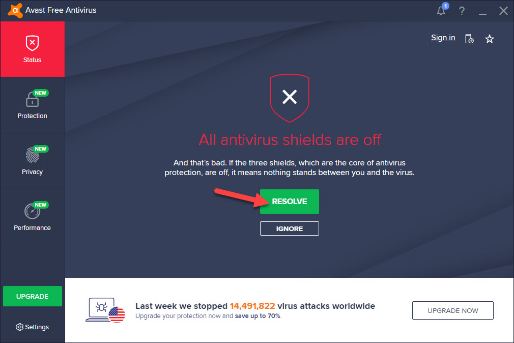 avast mac security keeps turning off