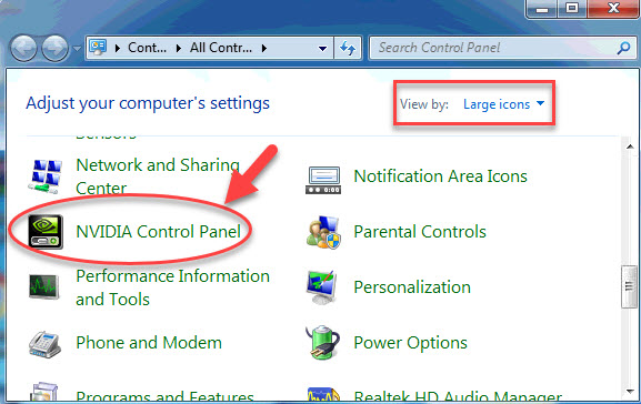 missing nvidia control panel