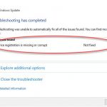 Service Registration is Missing or Corrupt Error on Windows 10