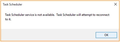 Task Scheduler Service Is Not Available In Windows 10