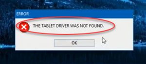 windows 10 wacom tablet driver not found