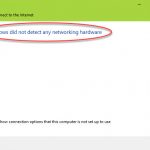 Windows Did Not Detect Any Networking Hardware in Windows 10