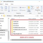 delete software distribution folder