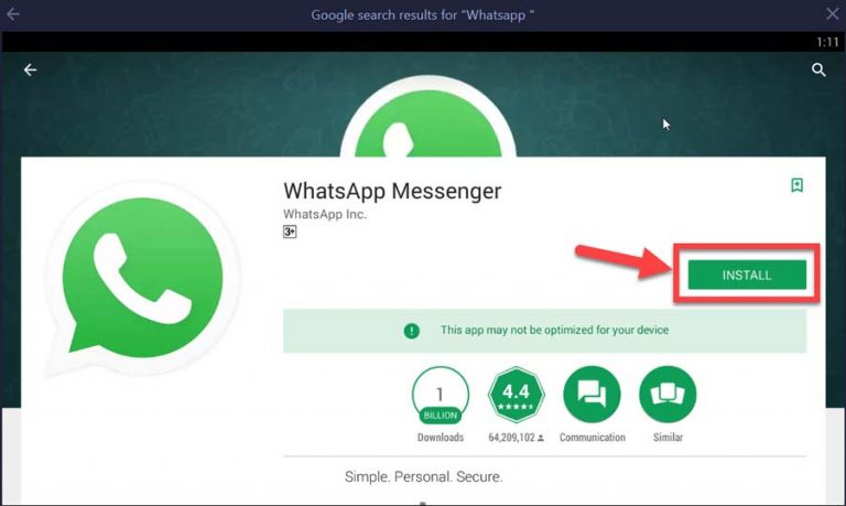 install whatsapp from play store