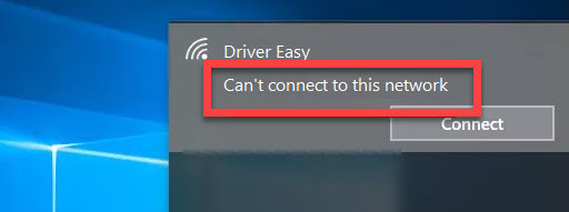 how to fix cant connect to this network on windows 10