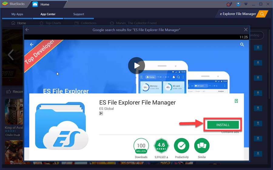 installing firestarter apk with es file exlorer