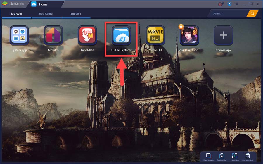 Launch ES File Explorer