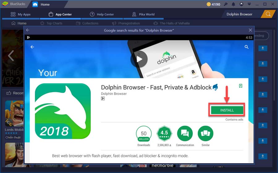 Dolphin web browser windows 10
