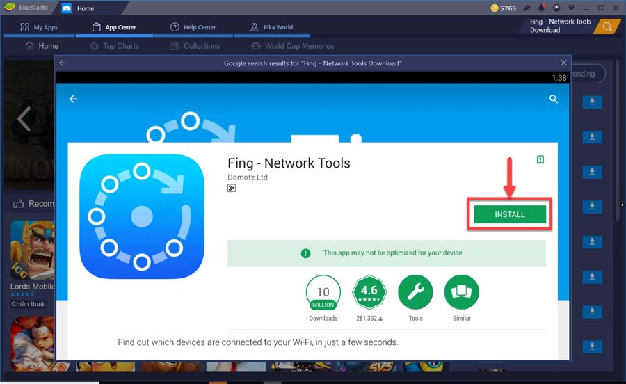 Fing Network Tools for ipod instal