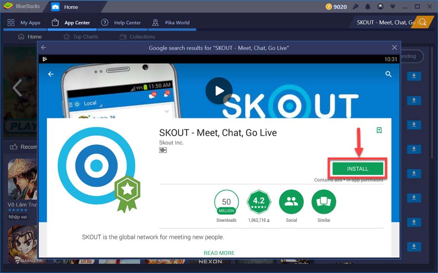 Skout for computer