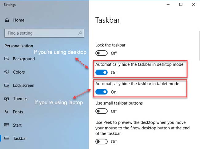 3 Methods To Fix Windows 10 Taskbar Not Hiding In Fullscreen