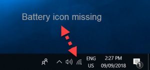 FIX: Battery Icon Missing From The Taskbar In Windows 10 - Windows 10 ...