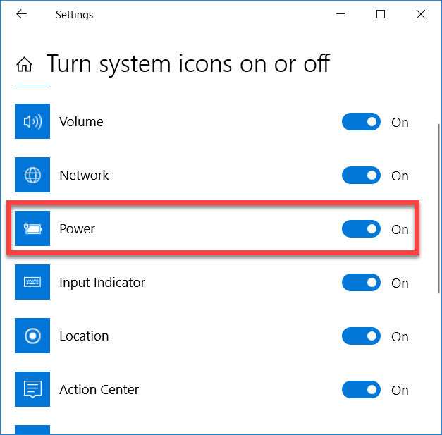 How To Fix Battery icon missing from the taskbar in Windows 10