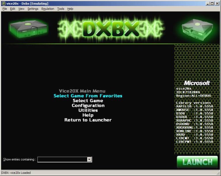 bios of xbox 360 emulator