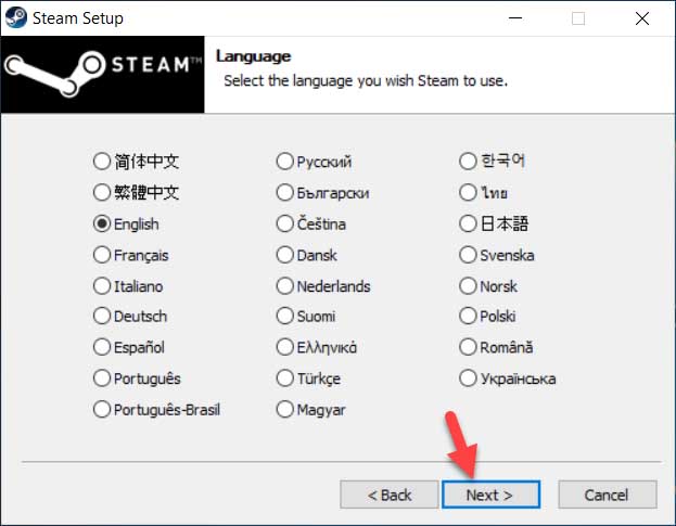 Install Steam in Windows 10 - 2