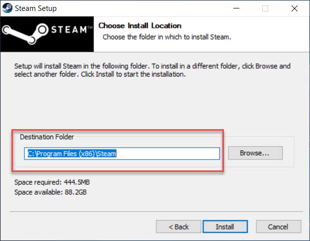 Install Steam in Windows 10 - 3