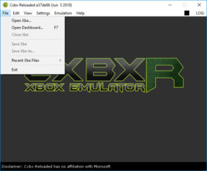 cxbx reloaded settings for win 10