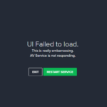 Avast UI Failed to load Error