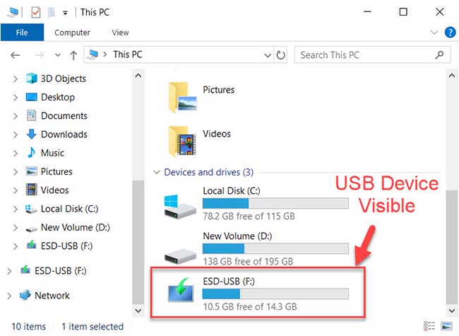 repair usb stick windows 10