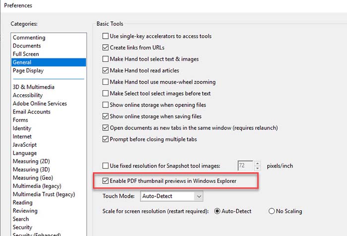 Enable PDF thumbnail previews in Windows Explorer