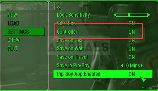 fallout4 controller off