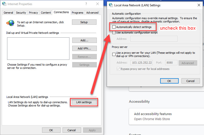 Fix Chrome Downloading Proxy Script Error