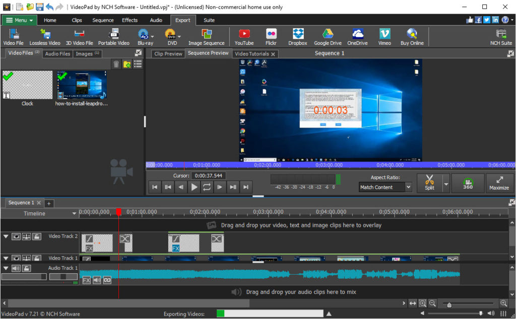 how to get videopad video editor for free