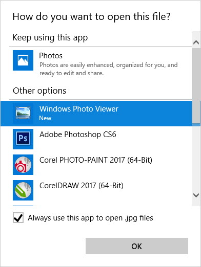 How To Restore Windows Photo Viewer in Windows 10