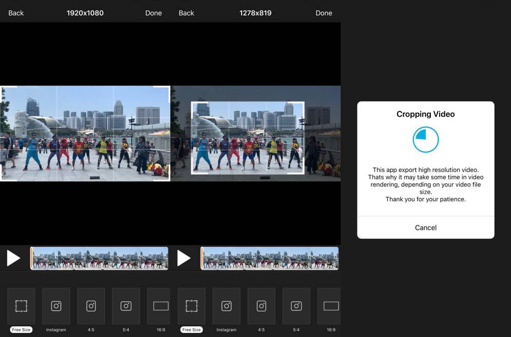 how to crop a video iphone