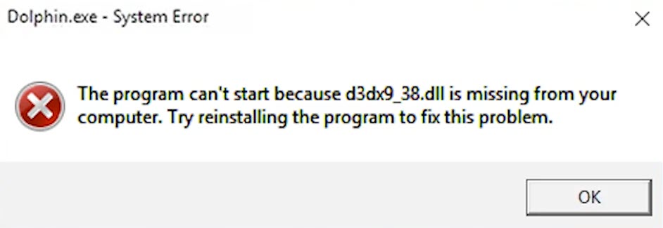 D3dx9_38.dll Is Missing Error