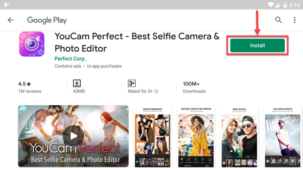 Download and Install YouCam Perfect For PC (Windows 10/8/7)