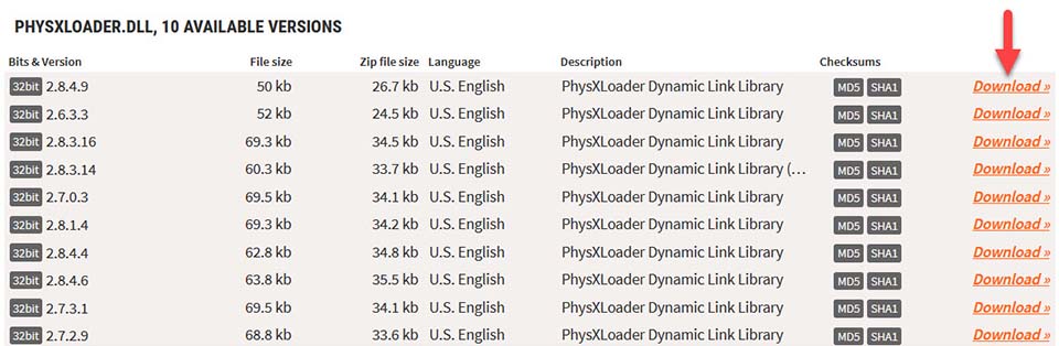 metro 2033 steam the program cant start because physxloader.dll is missing