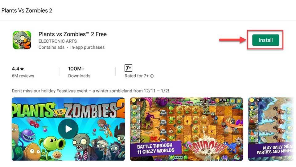 Download and Install Plants Vs Zombies 2 For PC (Windows 10/8/7 and Mac)