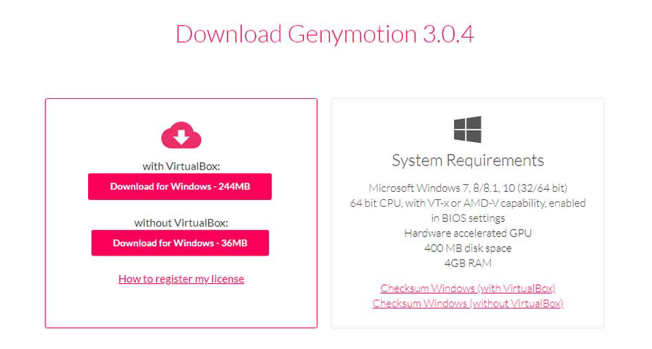 genymotion windows 10