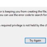 Error 0x80070522: A Required Privilege Is Not Held By The Client