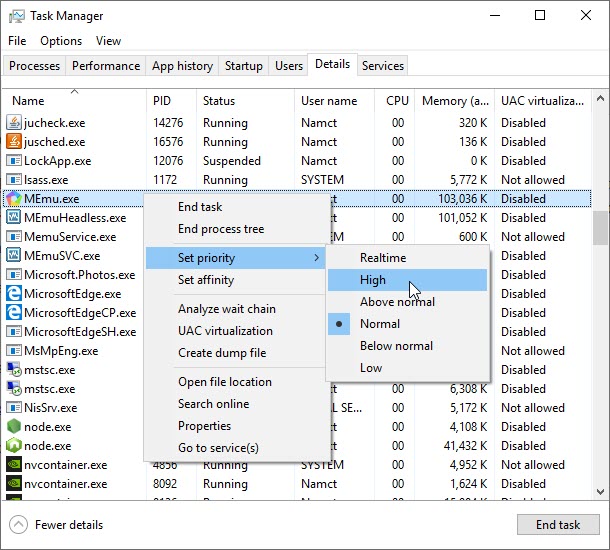 how to change mac address on memu emulator