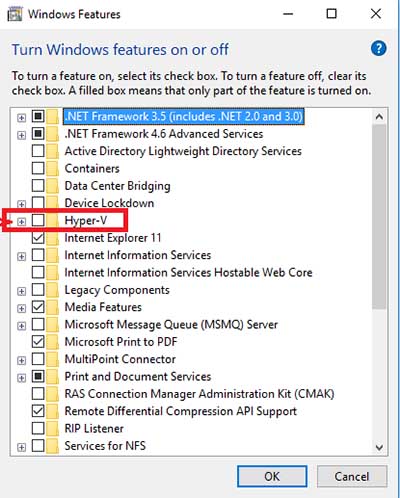 disable Hyper-V
