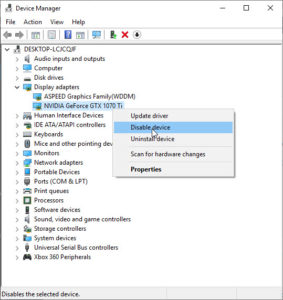 How to disable onboard graphics in Windows