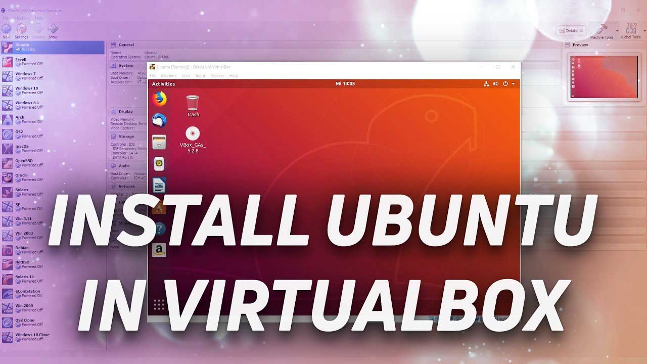 download installing ubuntu on virtualbox