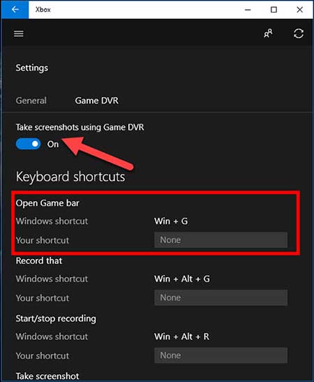 How to take a screenshot on Windows 10 with the Game Bar