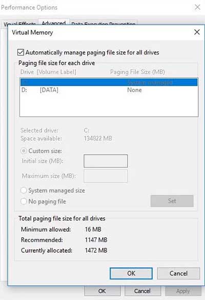 Increase the pagination size of your system