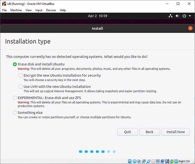 virtualbox install ubuntu 20.04