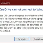 OneDrive cannot connect to Windows