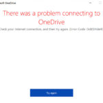 FIX: There was a problem connecting to OneDrive
