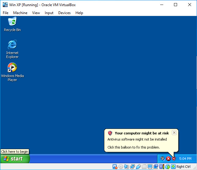 how to run xp emulator on windows 10